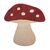 Bloomingville MINI - Mushroom Rug - Red - Wool /