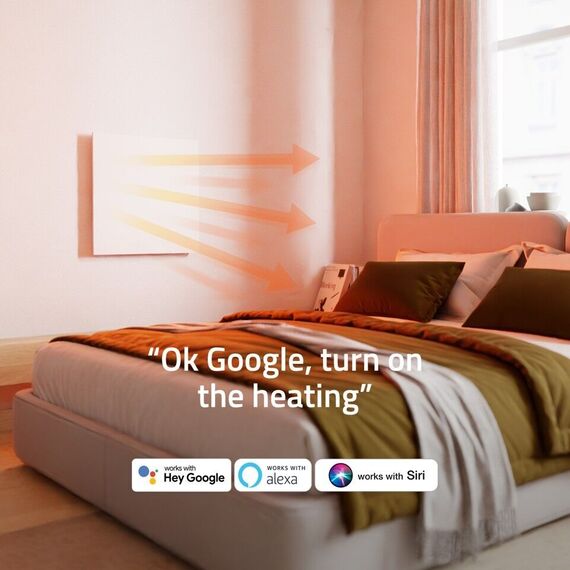 Hombli - Smart IR Glass Heatpanel 400W, White / Home and Kitchen Συσκευές Σπίτι & Κουζίνα