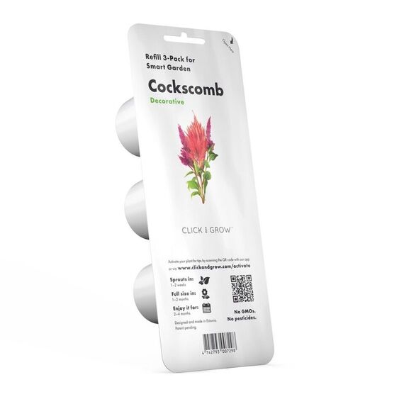 Click and Grow - Smart Garden Refill 3-pack Cockscomb / Home and Kitchen Indoor Garden Home & Kitchen