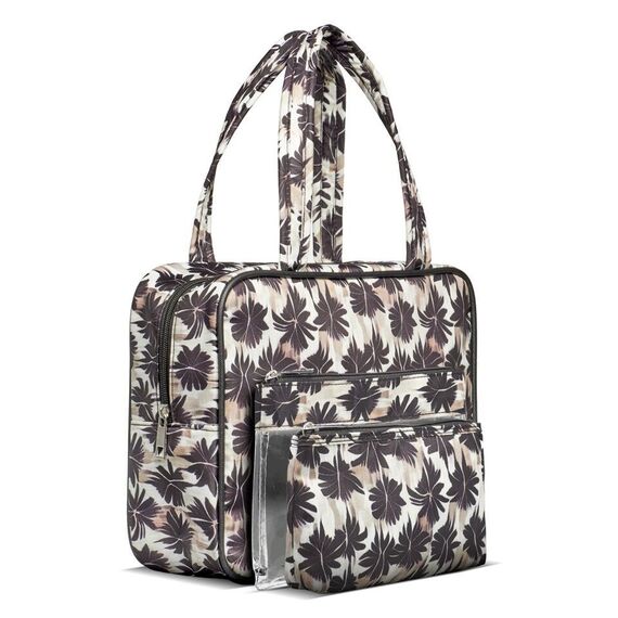 Gillian Jones - 3-piece cosmetic bag set - Palm print / Beauty Tools & Accessories Makeup