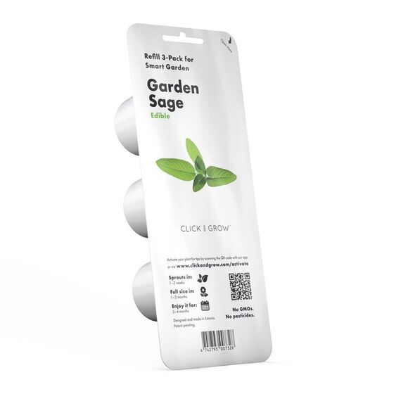 Click and Grow - Smart Garden Refill 3-pack Garden Sage / Home and Kitchen Indoor Garden Home & Kitchen