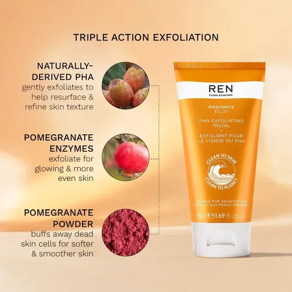 Ren - Radiance PHA Exfoliating Facial 50 ml / Beauty Face Face Care