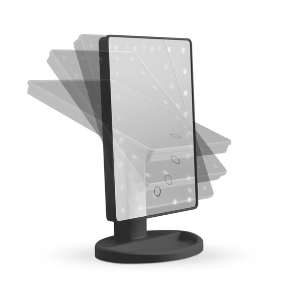 Gillian Jones - Makeup Mirror w. Heart LED Light & Touch Function Black / Beauty Tools & Accessories Makeup