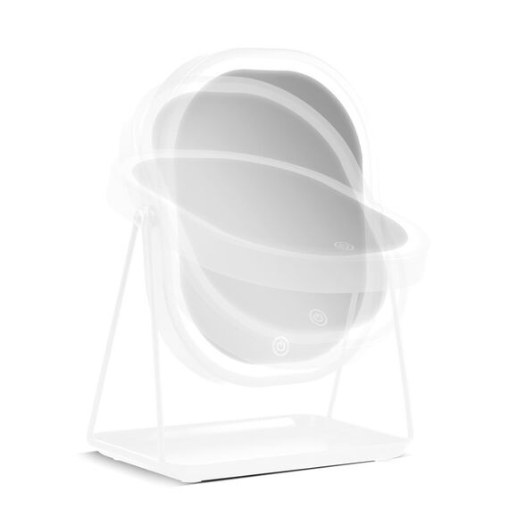 Gillian Jones - Mirror With LED Light and Tray - White / Beauty Tools & Accessories Makeup