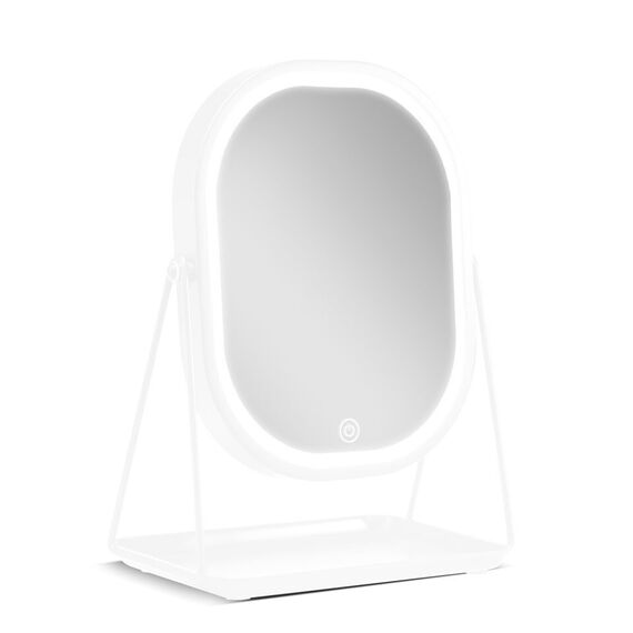 Gillian Jones - Mirror With LED Light and Tray - White / Beauty Tools & Accessories Makeup