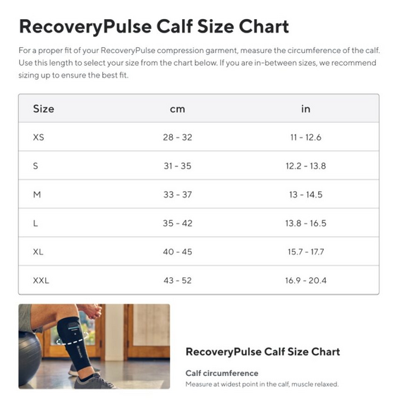 Therabody - RecoveryPulse Calf Sleeve - S - Single / Health and Personal Care Wellness Personal Care