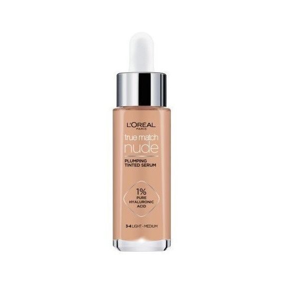 L'Oréal - True Match Nude Plumping Tinted Serum - Light-Medium 3-4 / Beauty Face Makeup