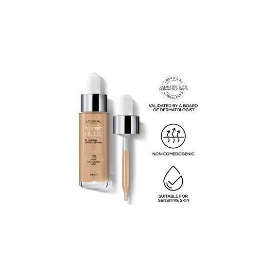 L'Oréal - True Match Nude Plumping Tinted Serum - Light-Medium 3-4 / Beauty Face Makeup