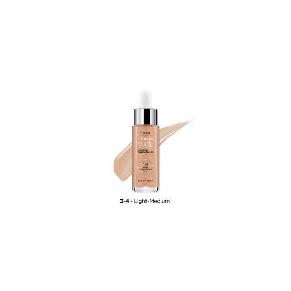 L'Oréal - True Match Nude Plumping Tinted Serum - Light-Medium 3-4 / Beauty Face Makeup