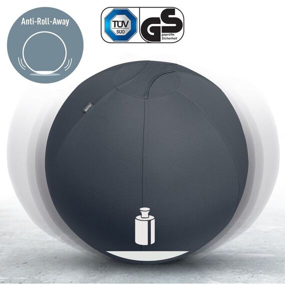 Leitz - Ergo Balance ball anti-roll-away 55cm - Dark grey / Home and Kitchen Uncategorized (Home & Kitchen) Home & Kitchen