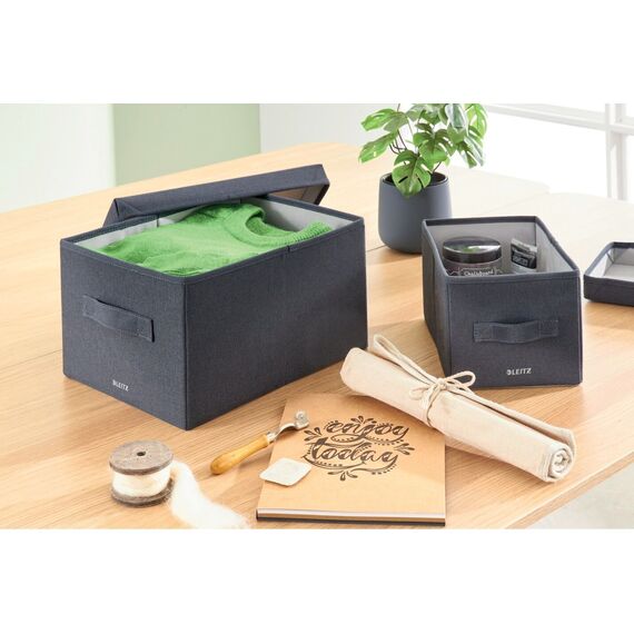 Leitz - Fabric Storage Box 2 Pieces - Grey / Home and Kitchen Αποθήκευση Σπίτι & Κουζίνα