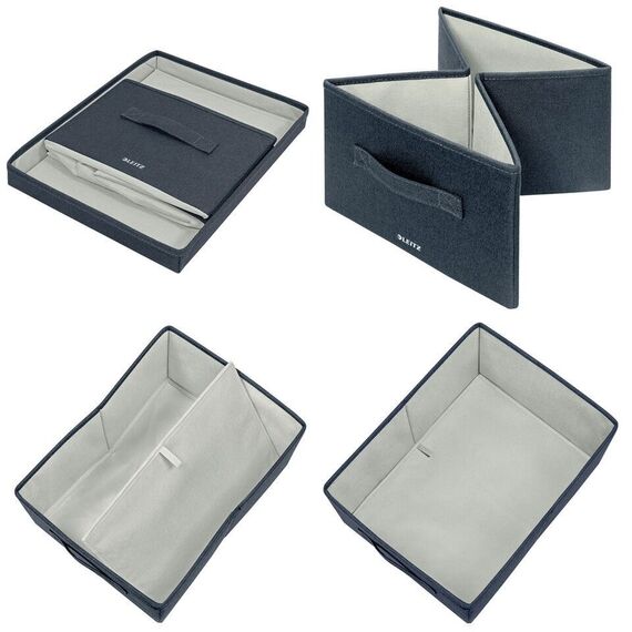 Leitz - Fabric Storage Box 2 Pieces - Grey / Home and Kitchen Αποθήκευση Σπίτι & Κουζίνα