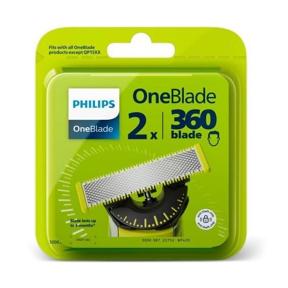 Philips OneBlade 360 - Replacement Blades 2 PCS (QP420/50) / Health and Personal Care Αξεσουάρ Ανδρική Περιποίηση