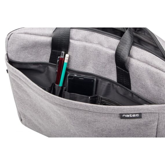 NATEC Mustela notebook case 39.6 cm (15.6") Messenger case Grey Τσάντες Laptop Βαλίτσες & Τσάντες