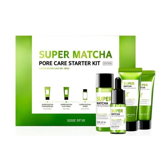 Some By Mi - Super Matcha Pore Care Starter Kit - Travel-sized / Beauty Sets Face Care