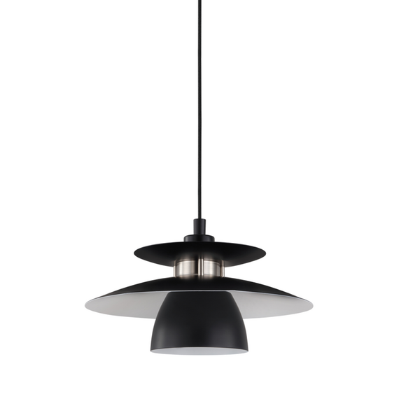 EGLO - BRENDA PENDANT - BLACK - Ø320, satineret nikkel / Home and Kitchen Lightning Home & Kitchen