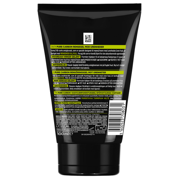 L'Oréal - Paris Men Expert Pure Carbon Anti-Imperfection Daily Face Wash - 100ml / Beauty Face Care Man Care