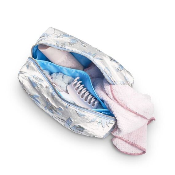Karen - Toiletry Bag - Blå/hvid brokade / Beauty Accessories Woman Care