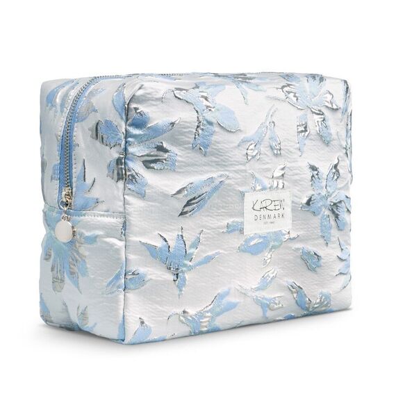 Karen - Toiletry Bag - Blå/hvid brokade / Beauty Accessories Woman Care