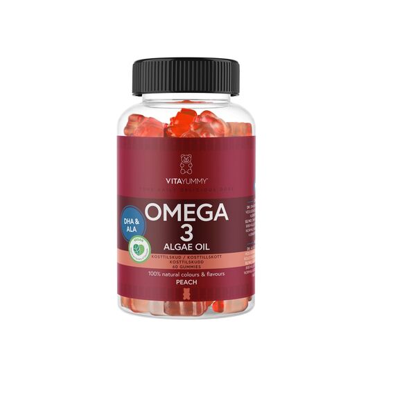 VitaYummy - Omega 3 Peach 60 psc / Health and Personal Care Βιταμίνες & Μεταλλικά Στοιχεία Προσωπική Φροντίδα