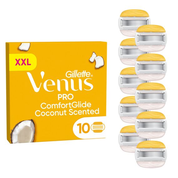 Venus - Gillette Venus Pro ComfortGlide Coconut & Olay Razor Blades - Yellow/White - 10 pcs / Health and Personal Care Αξεσουάρ Ομορφιάς Γυναικεία Περιποίηση