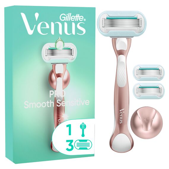 Venus - Gillette Venus Pro Smooth Sensitive Scraper for sensitive skin - Green/White/Pink / Health and Personal Care Accessories Woman Care