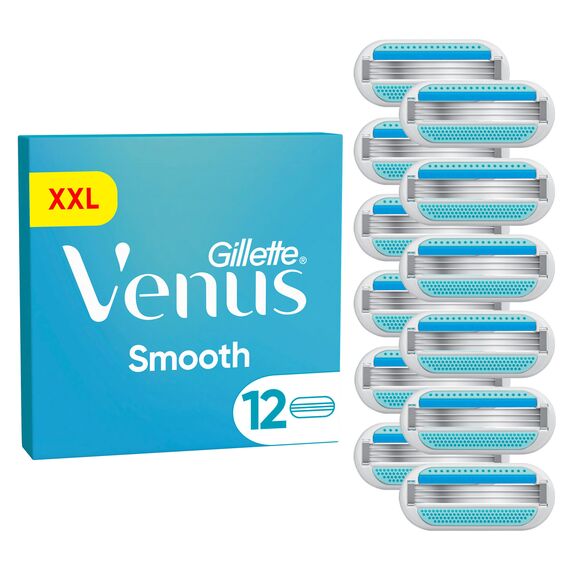 Venus - Gillette Venus Smooth Razor Blades for Women - Blue/White - 12 pcs / Health and Personal Care Αξεσουάρ Ομορφιάς Γυναικεία Περιποίηση