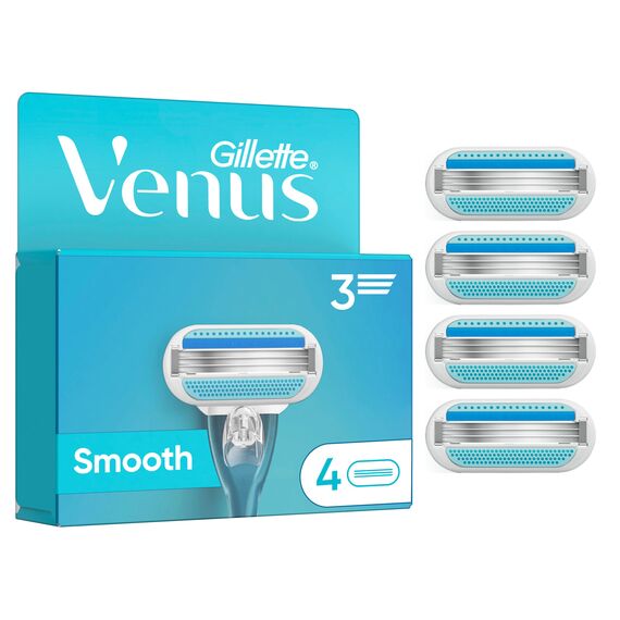 Venus - Gillette Venus Smooth Razor Blades for Women - Blue/White - 4 pcs / Health and Personal Care Αξεσουάρ Ομορφιάς Γυναικεία Περιποίηση