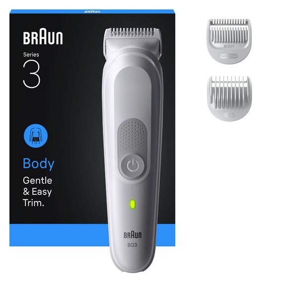 Braun - Body Groomer Series 3, +3 Grooming Tools, BG3530 - Gentle Grey / Health and Personal Care Shave & Beard Care Man Care