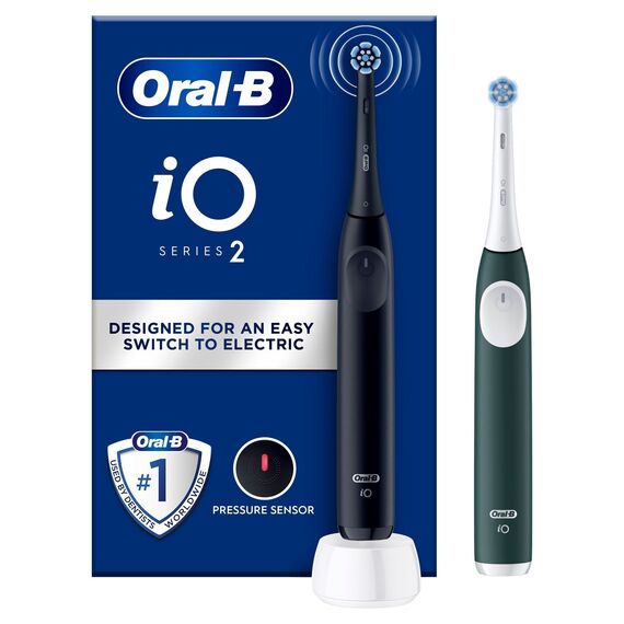 Oral B - iO 2 DUO Electric Toothbrushes - Night Black & Forest Green / Health and Personal Care Υγιεινή Στόματος Προσωπική Φροντίδα