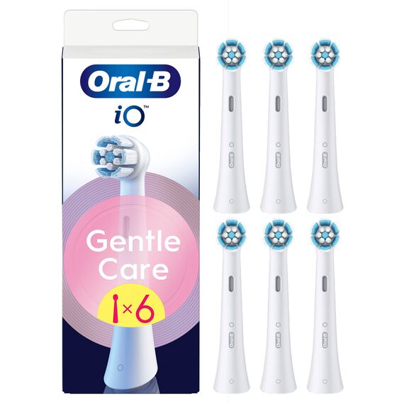 Oral B - Oral-B iO Series Gentle Care Replacement Brush Heads - White - 6 count / Health and Personal Care Oral Care Personal Care