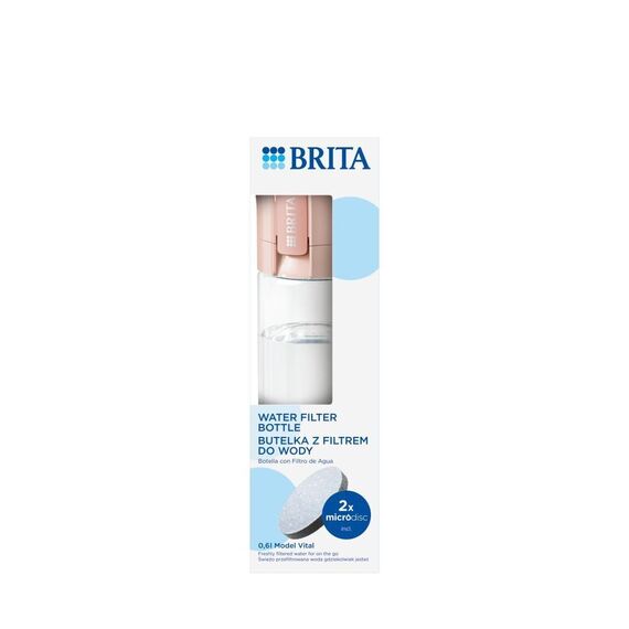 Brita Vital peach 2-disc filter bottle Kitchen Home & Kitchen
