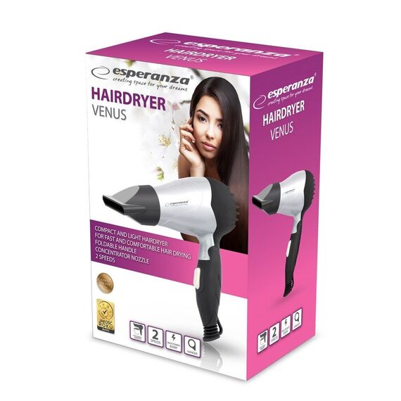 Esperanza EBH002S Hair dryer Silver / Black 850 W Εργαλεία Μαλλιών Περιποίηση Μαλλιών