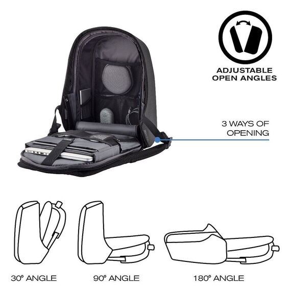 XD DESIGN ANTI-THEFT BACKPACK BOBBY HERO REGULAR BLACK P/N: P705.291 Σακίδια Πλάτης Βαλίτσες & Τσάντες