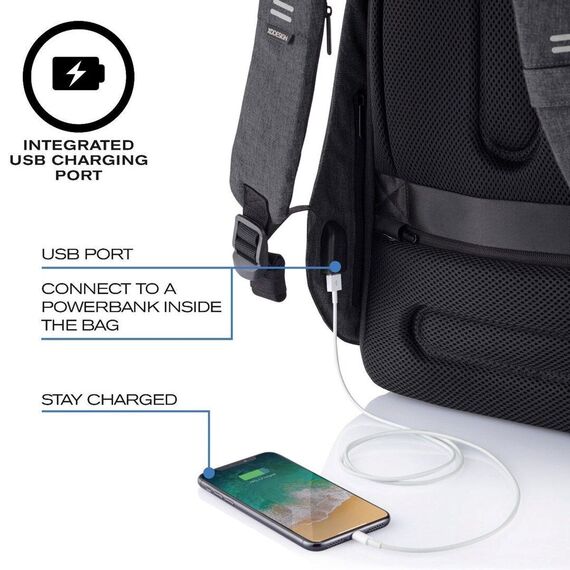 XD DESIGN ANTI-THEFT BACKPACK BOBBY HERO REGULAR BLACK P/N: P705.291 Σακίδια Πλάτης Βαλίτσες & Τσάντες