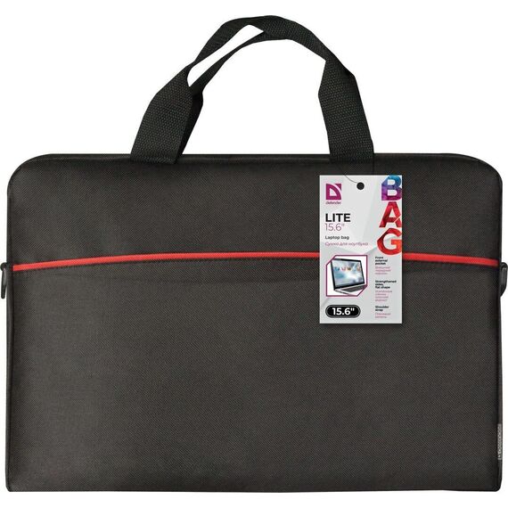 Defender Lite notebook case 39.6 cm (15.6") Briefcase Black Laptop Bags Lugagges & Bags