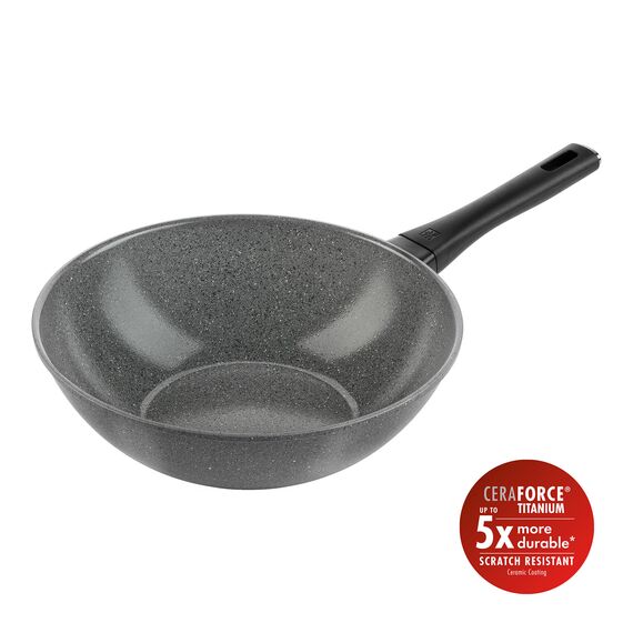 Zwilling - Terreno Plus Ceramic Wok - Gray - 28 cm / Home and Kitchen Κουζίνα Σπίτι & Κουζίνα