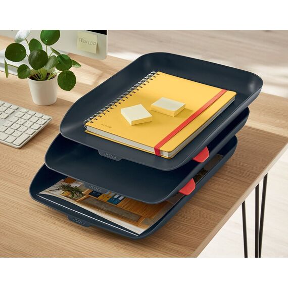 Leitz - Cosy Letter Tray Set - Grey / Home and Kitchen Storage Home & Kitchen