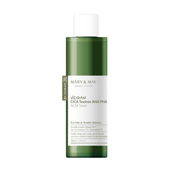 Mary&May - Vegan Cica Tea Tree AHA PHA Toner - 200 ml / Beauty Πρόσωπο Περιποίηση Προσώπου