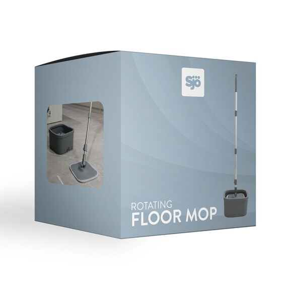 Sjö & Hav - Rotating Floor Mop - Telescopic Length: 110–130 cm, Bucket Dimensions: 29 × 29 × 17 cm / Home and Kitchen Καθαρισμός Σπίτι & Κουζίνα