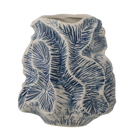 Creative Collection - Guxi Vase H19.5 cm - Blue Stoneware / Home and Kitchen Decor Home & Kitchen
