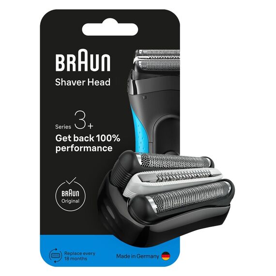 Braun - Series 3+ Electric Shaver ORIGINAL Replacement Head, 32B - Black / Health and Personal Care Machines Man Care