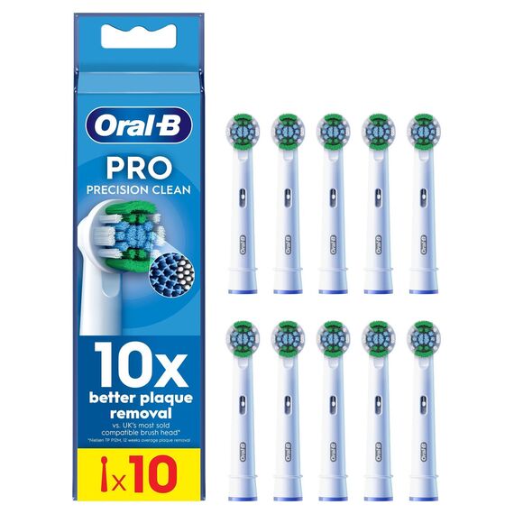 Oral B - Pro Precision Clean Toothbrush Heads - White - 10 Counts / Health and Personal Care Υγιεινή Στόματος Προσωπική Φροντίδα