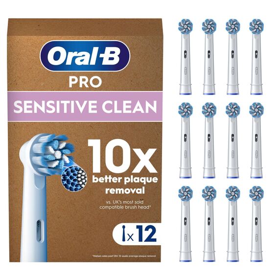 Oral B - Pro Sensitive Clean Toothbrush Heads - White - 12 Counts / Health and Personal Care Oral Care Personal Care