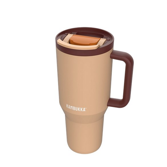 Thermal mug with telescopic straw Kambukka Rio Tumbler 950ml Almond Dream Κουζίνα Σπίτι & Κουζίνα