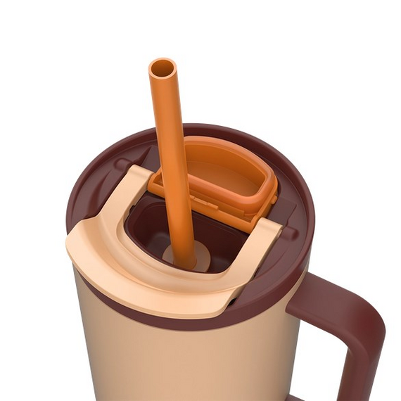 Thermal mug with telescopic straw Kambukka Rio Tumbler 950ml Almond Dream Κουζίνα Σπίτι & Κουζίνα