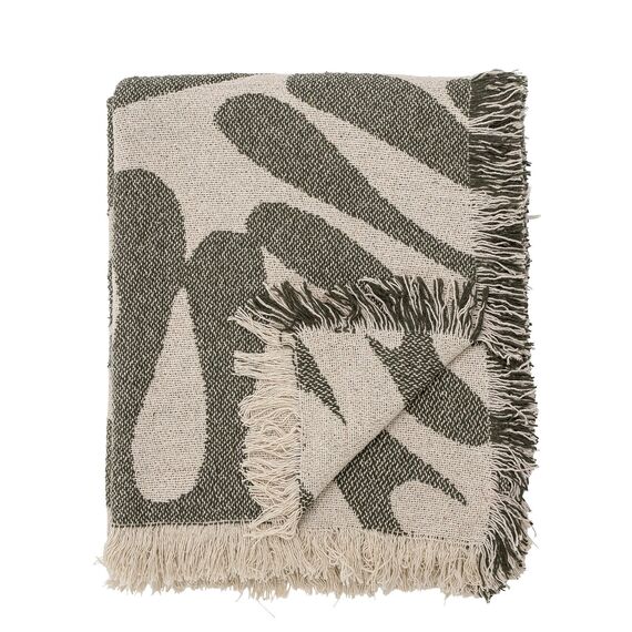 Bloomingville - Alk Throw - Green - Recycled Cotton / Home and Kitchen Κουζίνα Σπίτι & Κουζίνα