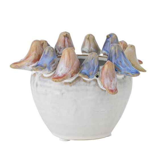 Bloomingville - Eanna Flowerpot - Grey - Stoneware / Home and Kitchen Διακόσμηση Σπίτι & Κουζίνα