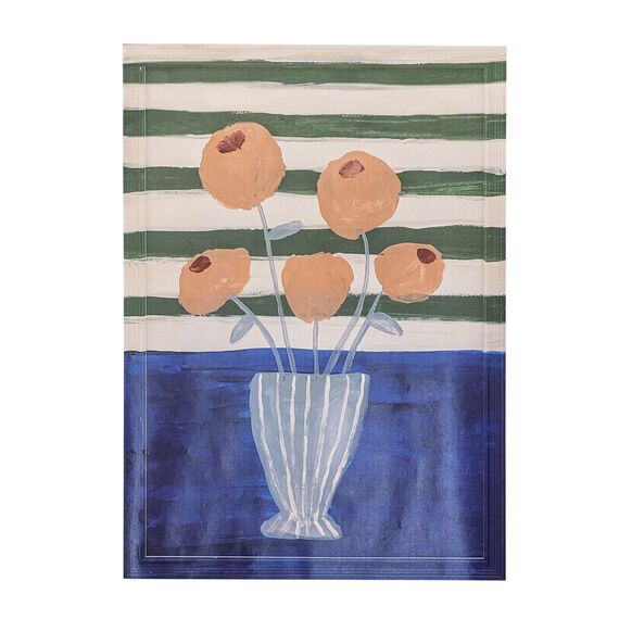 Bloomingville - Florinda Illustration - Blue - Firwood / Home and Kitchen Διακόσμηση Σπίτι & Κουζίνα