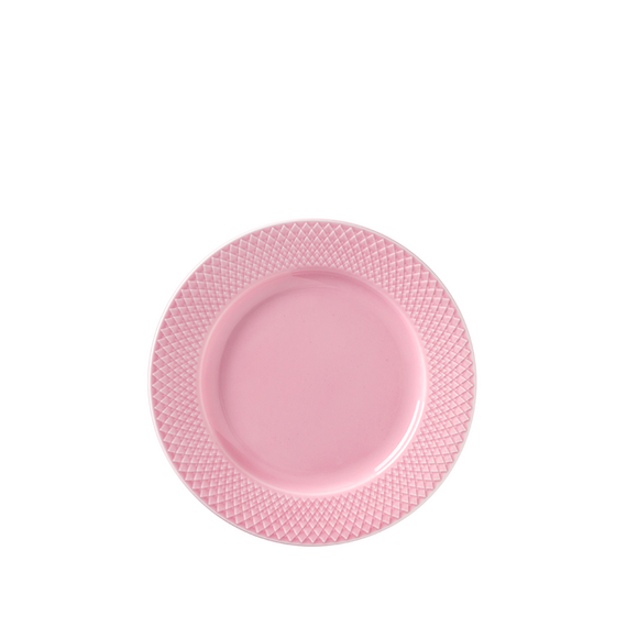 Lyngby Porcelæn - Rhombe Color Lunch Plate 21 cm - Rosa / Home and Kitchen Kitchen Home & Kitchen